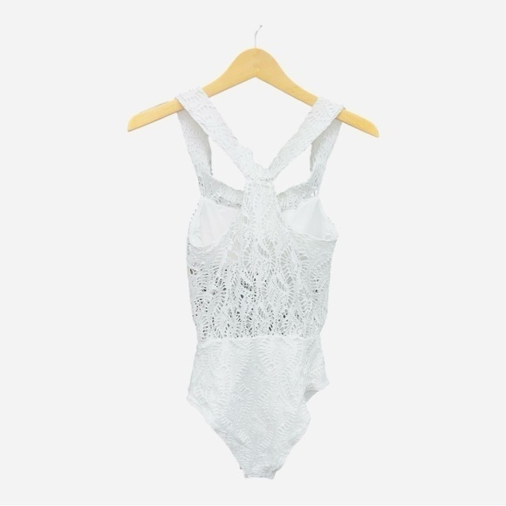 Aerie Ivory Lace One-Piece Swimsuit size small in excellent condition